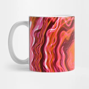 Pink Groovy Swirl Abstract Art Mug